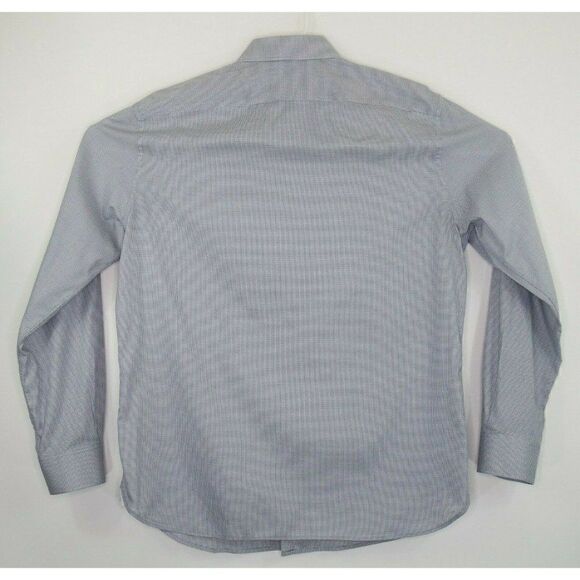 John Varvatos Star USA Mens Size 16 34/35 Gray White Oxford Button Up LS Shirt - Picture 6 of 12